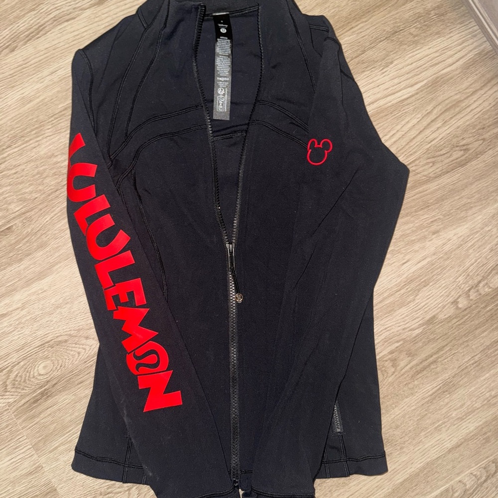 lululemon Disney Black Jacket with Red Accents size 6